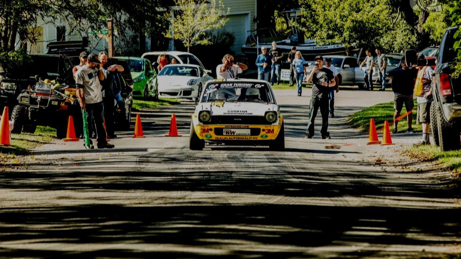 Race car at the start of the Empire Hill Climb
