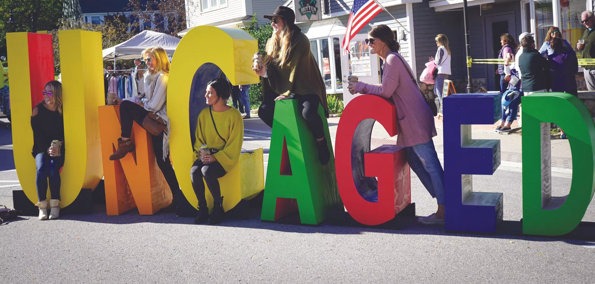 People enjoying Leelanau UnCaged in Northport
