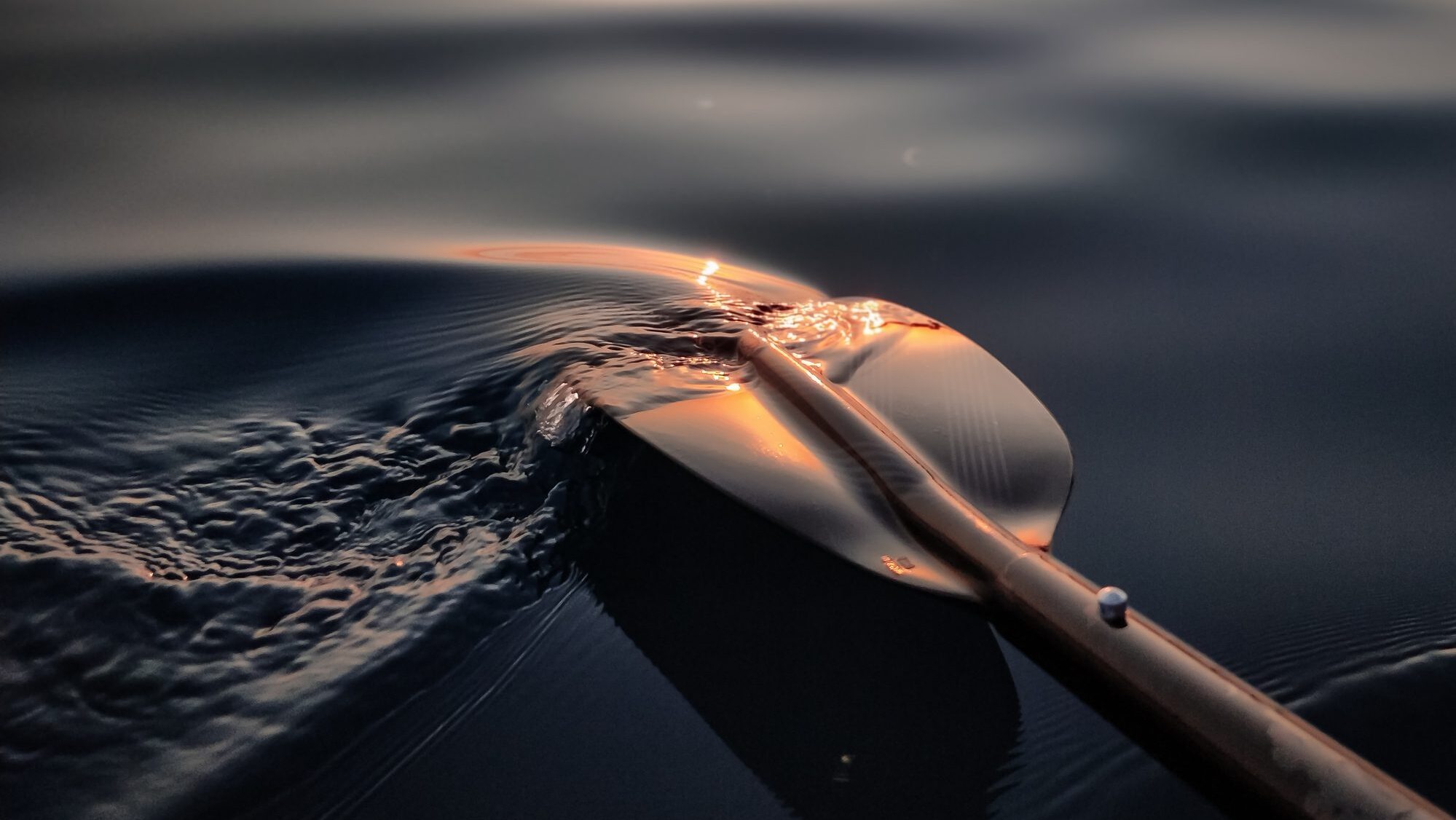 paddle in the evening light