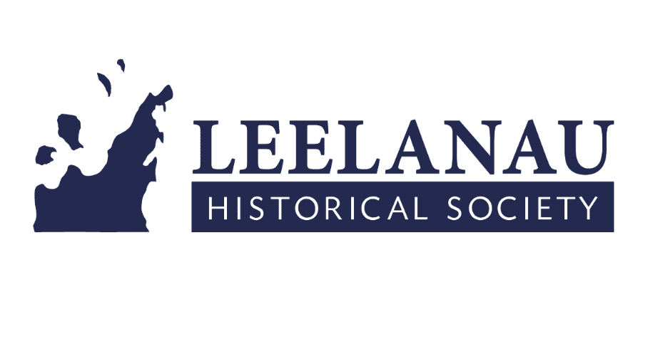 Logo showing a silhouette of Leelanau County and the name of the Leelanau Historical Society